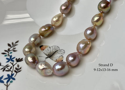 8-12x11-21 mm AAA Very Rare Natural Mauve Pink Freshwater Baroque/Edison Pearl Beads High Luster Genuine Teardrop Baroque Pearl Beads #P3251