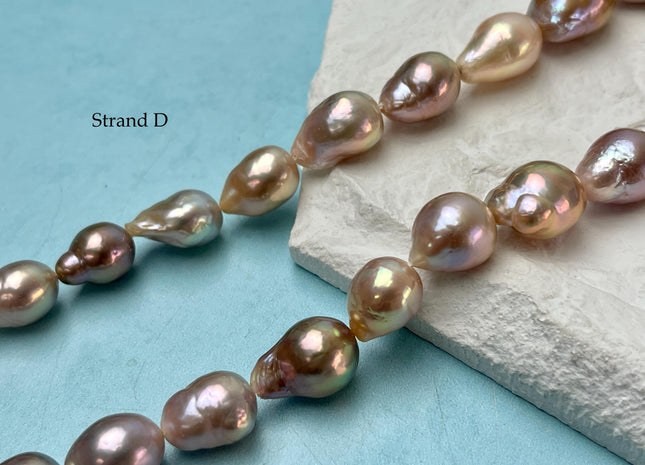 8-12x11-21 mm AAA Very Rare Natural Mauve Pink Freshwater Baroque/Edison Pearl Beads High Luster Genuine Teardrop Baroque Pearl Beads #P3251