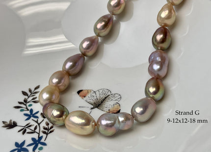 8-12x11-21 mm AAA Very Rare Natural Mauve Pink Freshwater Baroque/Edison Pearl Beads High Luster Genuine Teardrop Baroque Pearl Beads #P3251