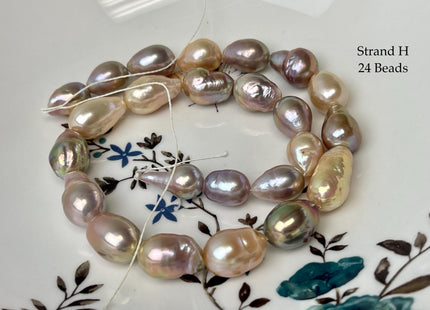 8-12x11-21 mm AAA Very Rare Natural Mauve Pink Freshwater Baroque/Edison Pearl Beads High Luster Genuine Teardrop Baroque Pearl Beads #P3251