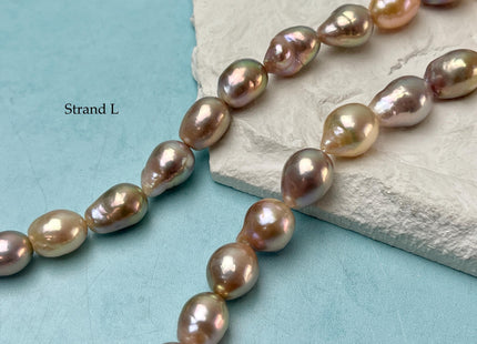 8-12x11-21 mm AAA Very Rare Natural Mauve Pink Freshwater Baroque/Edison Pearl Beads High Luster Genuine Teardrop Baroque Pearl Beads #P3251