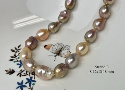 8-12x11-21 mm AAA Very Rare Natural Mauve Pink Freshwater Baroque/Edison Pearl Beads High Luster Genuine Teardrop Baroque Pearl Beads #P3251