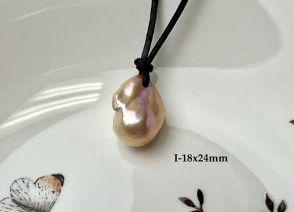 One Of A Kind 17x26-40mm AAA Naatural Pink Baroque Freshwater Pearl Pendant Large Hole Top Drilled Pink Baroque Pearl #1100