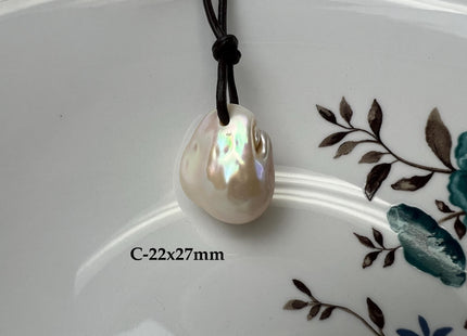 One Of A Kind 17x26-40mm AAA Naatural Pink Baroque Freshwater Pearl Pendant Large Hole Top Drilled Pink Baroque Pearl #1100