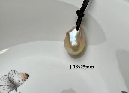 One Of A Kind 17x26-40mm AAA Naatural Pink Baroque Freshwater Pearl Pendant Large Hole Top Drilled Pink Baroque Pearl #1100