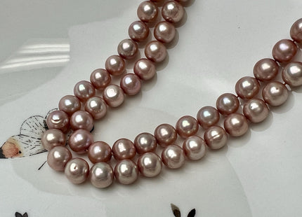 7.5-8 mm AAA Mauve Pink Off Round Shape Freshwater Pearl Beads Genuine Freshwater Pearl Beads High Luster Pink Freshwater Pearls #P3252