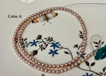 4mm AAAAA Natural Mauve Pink Round Edison Freshwater Akoya Quality Pearl Genuine Natural White Super High Luster Round Edison Pearl #P3254