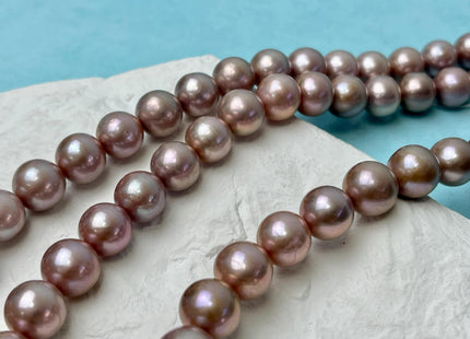 10.5-12mm AAAAA Very Rare Natural Dark Mauve Pink Freshwater Baroque/Edison Pearl Beads High Luster Genuine Purple Edison Pearl #P3259