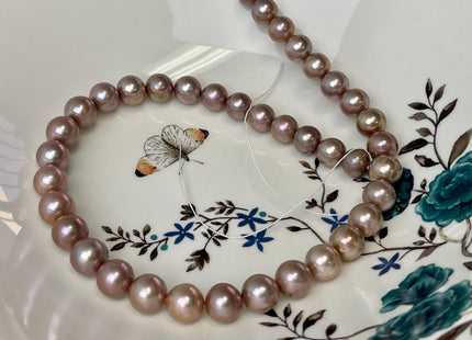 10.5-12mm AAAAA Very Rare Natural Dark Mauve Pink Freshwater Baroque/Edison Pearl Beads High Luster Genuine Purple Edison Pearl #P3259
