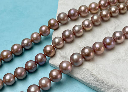 10.5-12mm AAAAA Very Rare Natural Dark Mauve Pink Freshwater Baroque/Edison Pearl Beads High Luster Genuine Purple Edison Pearl #P3259