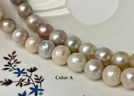 12-14 mm Rare Mixed Mauve Pink Color Baroque Edison Pearl Genuine Natural Edison Pearl B Grade #P3258