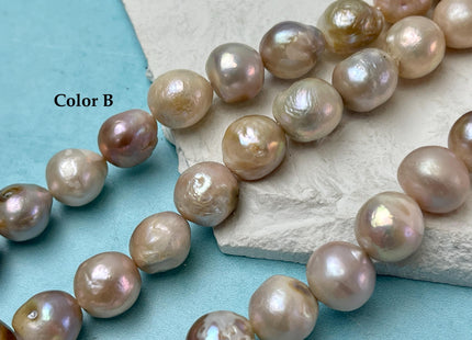 12-14 mm Rare Mixed Mauve Pink Color Baroque Edison Pearl Genuine Natural Edison Pearl B Grade #P3258