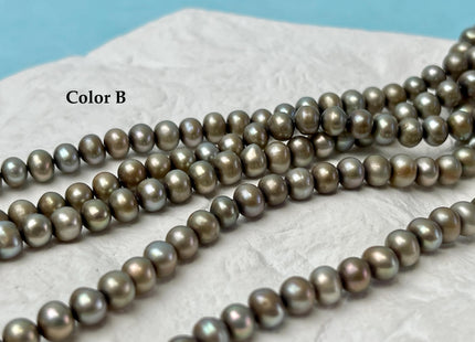 5-5.5 mm AA Green Color Potato Freshwater Pearl Beads Genuine Freshwater Pearls 84-88 Beads #P3262