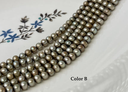 5-5.5 mm AA Green Color Potato Freshwater Pearl Beads Genuine Freshwater Pearls 84-88 Beads #P3262