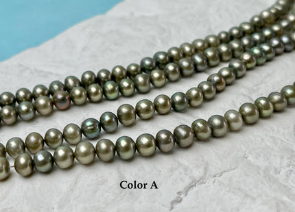 5-5.5 mm AA Green Color Potato Freshwater Pearl Beads Genuine Freshwater Pearls 84-88 Beads #P3262