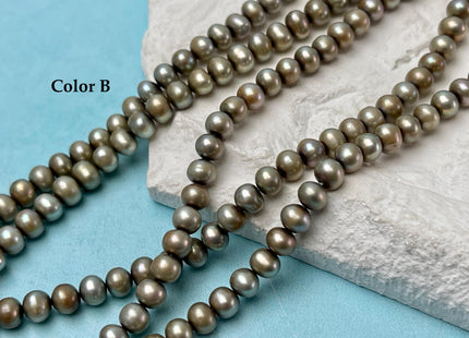 5-5.5 mm AA Green Color Potato Freshwater Pearl Beads Genuine Freshwater Pearls 84-88 Beads #P3262