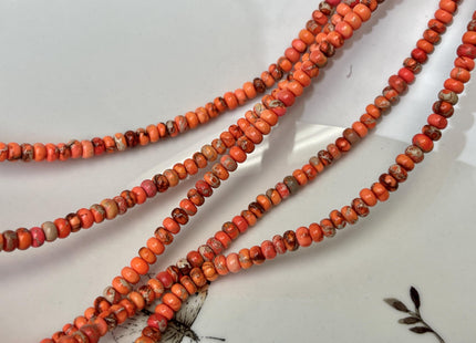 2x4mm Impression Jasper Rondelle Shape Sea Sediment Jasper Discs Gemstone Beads 15.5 Inches Strand #4752