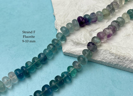7-10 mm Smooth Rondelle Opal Lapis Rhodonite Amethyst Fluorite Citrine Gemstone Beads Genuine Natural Mixed Gemstones 8 Inches Strand #4745