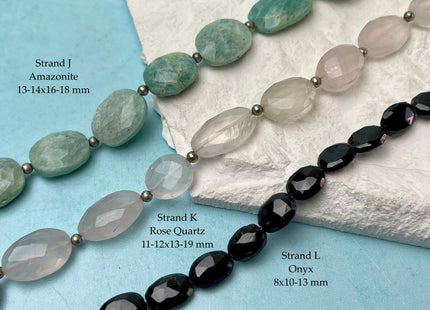 12-18 mm Faceted Round Oval Coin Amazonite Opal Jasper Quartz Moonstone Gemstone Beads Genuine Natural Mixed Gemstones 8 Inches Strand #4746