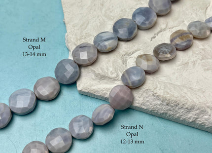 12-18 mm Faceted Round Oval Coin Amazonite Opal Jasper Quartz Moonstone Gemstone Beads Genuine Natural Mixed Gemstones 8 Inches Strand #4746