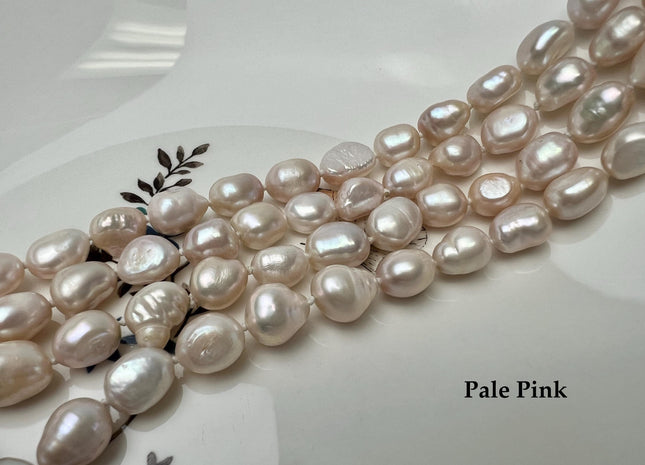 90 inch 8-9x10mm mm Rice Nugget Pearl Long Necklaces Natural White OR Pink Genuine Freshwater Pearl Necklace #250
