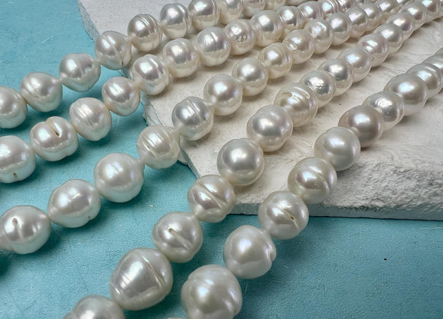 11-13 mm Natural White Baroque Freshwater Pearl Beads High Luster Genuine Natural White Color Baroque Edison Pearls #1486