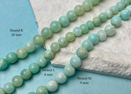 6-10 mm Smooth Round Mixed Pink Green Blue Yellow Brown Color Opal Gemstone Beads Genuine Natural Mixed Gemstones 8 Inches Strand #4743