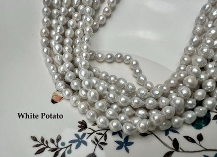7x9-10 mm Natural White/Silver Gray AAA Baroque Freshwater Pearl Cultured Baroque Pearls Natural Edison Baroque Freshwater Pearls #1040