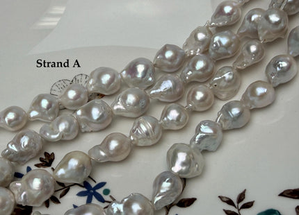 9-11x10-17 mm AA Natural White Teardrop Baroque Pearl Beads Genuine Natural Freshwater Baroque Pearls 30-32 Beads #P3281