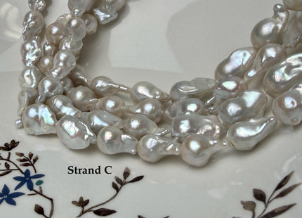 9-11x10-17 mm AA Natural White Teardrop Baroque Pearl Beads Genuine Natural Freshwater Baroque Pearls 30-32 Beads #P3281