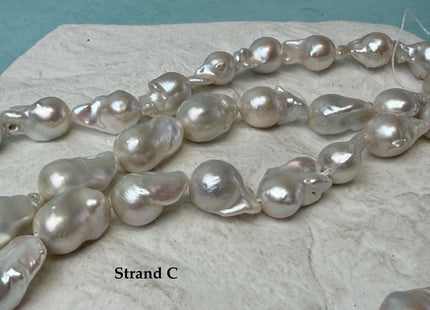 9-11x10-17 mm AA Natural White Teardrop Baroque Pearl Beads Genuine Natural Freshwater Baroque Pearls 30-32 Beads #P3281