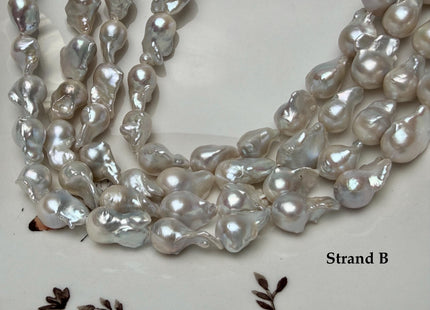 9-11x10-17 mm AA Natural White Teardrop Baroque Pearl Beads Genuine Natural Freshwater Baroque Pearls 30-32 Beads #P3281