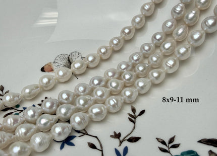 7x8-10 mm Or 7x10-12 mm Natural White Baroque Freshwater Pearl Cultured Baroque Pearl Natural White Edison Baroque Freshwater Pearls #1444