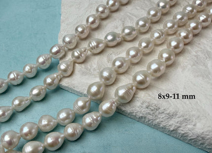 7x8-10 mm Or 7x10-12 mm Natural White Baroque Freshwater Pearl Cultured Baroque Pearl Natural White Edison Baroque Freshwater Pearls #1444