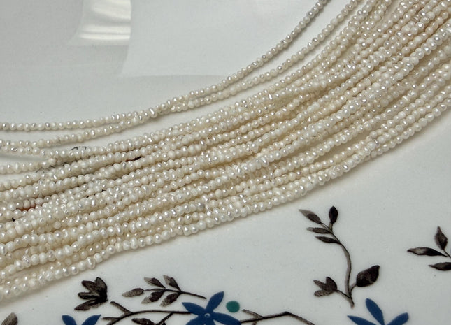 1.5mm Natural White Tiny Seed Potato Freshwater Pearl Genuine Potato Freshwater Pearl Beads B Grade #P3282