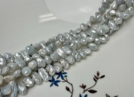 8x10-11 mm Natural White Keishi Nugget Freshwater Pearl Beads Center Drilled Keishi Pearls #341