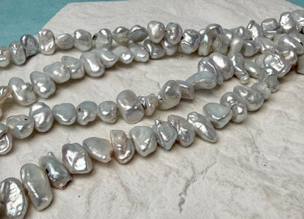 8x10-11 mm Natural White Keishi Nugget Freshwater Pearl Beads Center Drilled Keishi Pearls #341