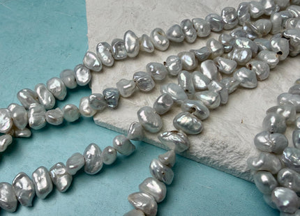 8x10-11 mm Natural White Keishi Nugget Freshwater Pearl Beads Center Drilled Keishi Pearls #341