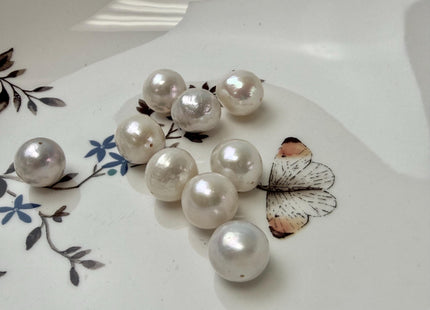 ONE Piece Rare AAAA Natural White 10-13 mm High Luster Full Drilled Baroque Edison Pearl #P3303