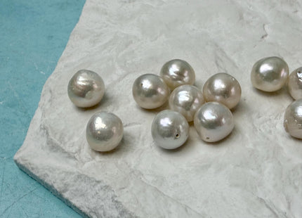 ONE Piece Rare AAAA Natural White 10-13 mm High Luster Full Drilled Baroque Edison Pearl #P3303