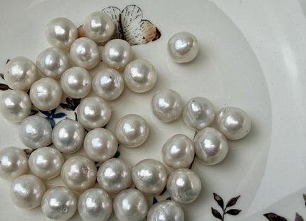 ONE Piece Rare AAAA Natural White 10-13 mm High Luster Full Drilled Baroque Edison Pearl #P3303