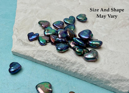One Piece 10-12 mm AAA Very Rare Peacock Heart Shape Freshwater Coin Pearl Beads #P3307