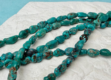 5-7x9-11 mm Natural Genuine Blue Green Turquoise Gemstone Nugget Beads #4757