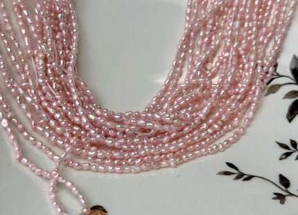 2x3-4 mm Baby Pink Or Royal Blue Rice Nugget Tiny Freshwater Seed Pearls #P3308