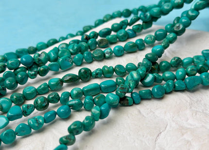 5-6 mm Turquoise Gemstone Irregular Nugget Beads Turquoise Color Irregular Nugget Gemstone Beads #4595