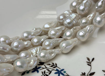 12x17-13x25 mm AA Very Rare Baroque Natural White Freshwater Pearls High Luster Pearl #P3315
