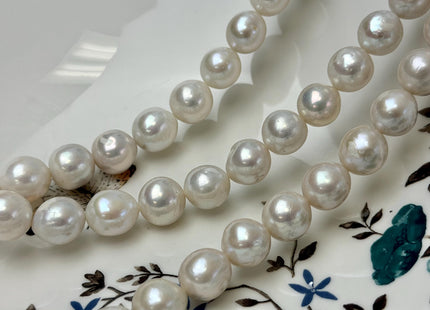 9-12mm Natural White Freshwater Edison Pearl High Luster Baroque Pearl 38 Beads #P3316