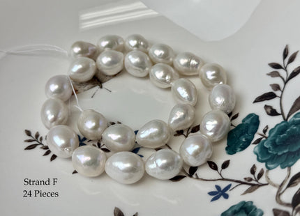 One-Of-A-Kind 11-14x14-20 mm AAA Jumbo Size Baroque Freshwater Pearl Beads Genuine Natural White Edison Baroque Pearls #P3310