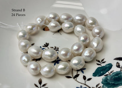 One-Of-A-Kind 11-14x14-20 mm AAA Jumbo Size Baroque Freshwater Pearl Beads Genuine Natural White Edison Baroque Pearls #P3310