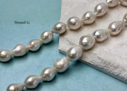 One-Of-A-Kind 11-14x14-20 mm Jumbo Size Baroque Freshwater Pearl Beads Genuine Natural White Freshwater Edison Baroque Pearls #P3310